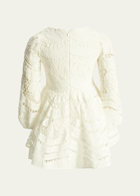 Girl's Crotchet Lace Dress, Size 6-14