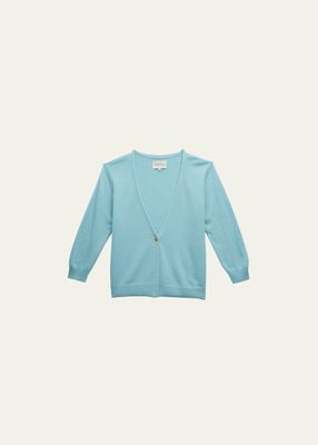 Girl's Cupo Cashmere Cardigan, Size 6-12