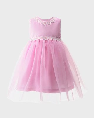 Girl's Daisy Tulle A-Line Dress, Size 6M-24M