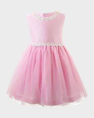 Girl's Daisy Tulle Dress, Size 2-14
