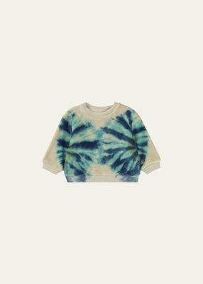 Girl's Dear Tie Dye-Print Sweatshirt, Size 6M-3
