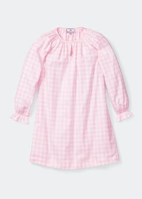 Girl's Delphine Gingham Nightgown, Size 6M-14