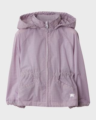 Girl's Dhalia Wind-Resistant Hooded Jacket, Size 4-14