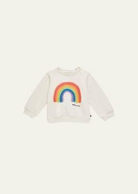 Girl's Disc Rainbow Graphic Sweatshirt, Size Newborn-4