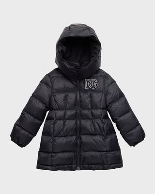 Girl's DNA Quilted Nylon Jacket, Size 8-12