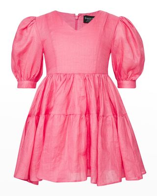 Girl's Effie Tiered Cotton Dress, Size 4-16