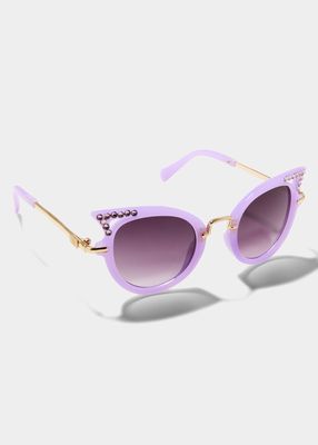 Girl's Embellished Cat-Eye Sunglasses
