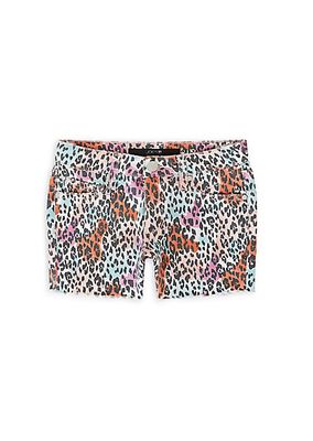 Girl's Everly Printed Denim Shorts