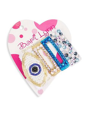 Girl's Evil Eye 4-Piece Hair Clip Set