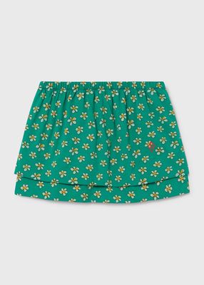 Girl's Ferret Floral Skirt, Size 2-12
