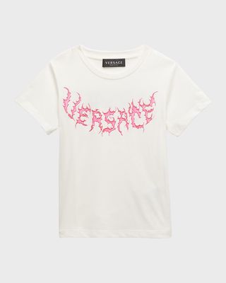 Girl's Fire Inspired Logo-Print T-Shirt, Size 4-6