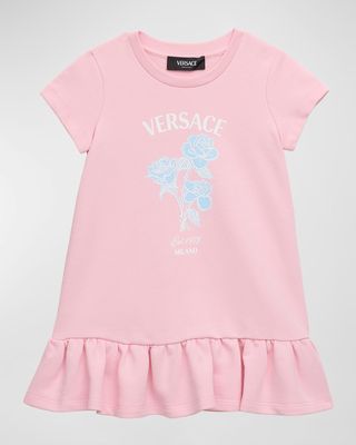 Girl's Fleece Graphic T-Shirt Dress, Size 4-6