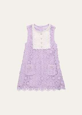 Girl's Floral Lace Dress, Size 3T-12