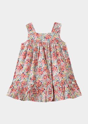 Girl's Floral-Print Dress, Size 18M-3