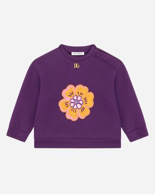 Girl's Flower-Print Pullover Sweatshirt, Size 6-30M