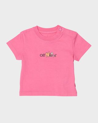 Girl's Funny Flowers Short-Sleeve T-Shirt, Size 3M-36M