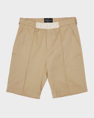 Girl's Gabardine Denim Shorts, Size 4-6