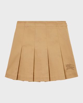 Girl's Gabrielle Solid Pleated Skirt, Size 4-14