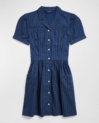 Girl's Geometric-Print Dress, Size 7-14