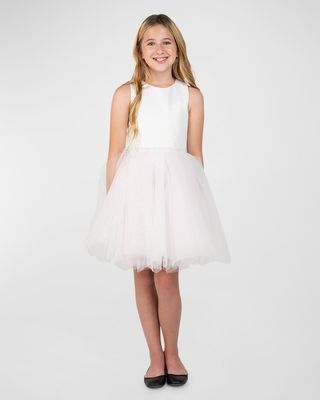 Girl's Ginny Combo Tulle Dress, Size 4-6