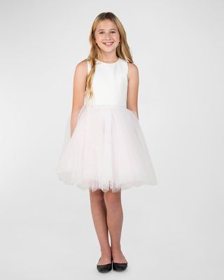 Girl's Ginny Combo Tulle Dress, Size 8-14