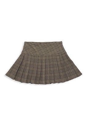 Girl's Glen Plaid Pleated Skirt
