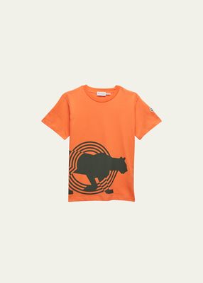 Girl's Graphic Logo Patch T-Shirt, Size 6-14