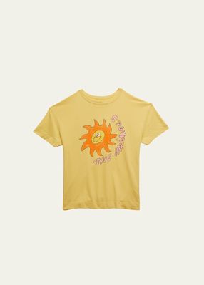 Girl's Graphic Sun T-Shirt, Size 2-14