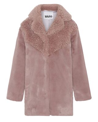 Girls' Haili Super Soft Faux Fur Jacket with Combo Collar, Size 4-6