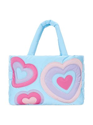 Girl's Happy Heart Puffy Weekender Bag
