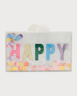 Girl's Happy Shake Confetti Acrylic Clutch Bag