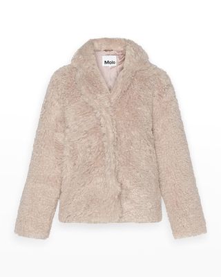 Girl's Harlyn Faux Fur Jacket, Size 4-6