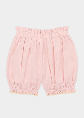 Girl's Heart Knit Shorts, Size 2-8