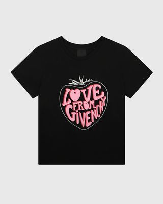 Girl's Heart Logo-Print Short-Sleeve T-Shirt, Size 4-5