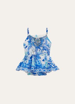 Girl's Heart Of A Dragon Embellished Dress, Size 3M-24M