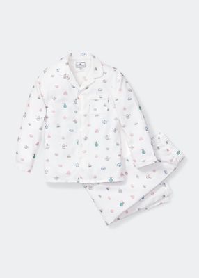 Girl's High Tea 2-Piece Pajama Set, Size 6M-12