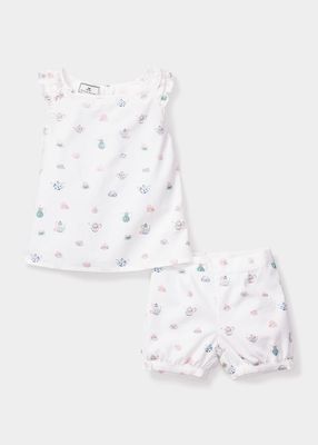 Girl's High Tea Amelie 2-Piece Pajama Set, Size 6M-14