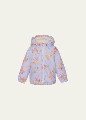 Girl's Honor Floral-Print Jacket, Size 12M-4