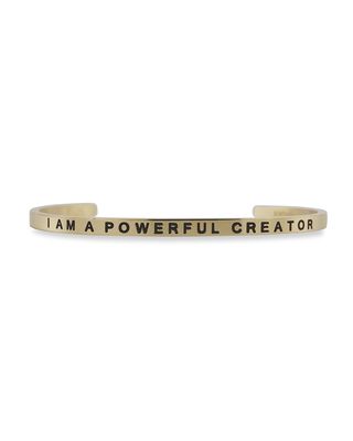 Girl's I Am a Powerful Creator Engraved Bangle Bracelet