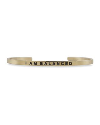 Girl's I Am Balanced Engraved Bangle Bracelet