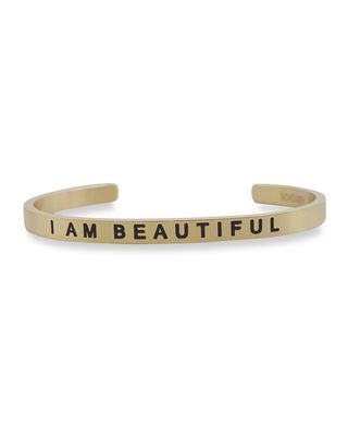 Girl's I Am Beautiful Engraved Bangle Bracelet