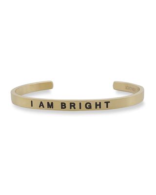 Girl's I Am Bright Engraved Bangle Bracelet