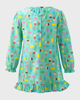 Girl's Ice Lolly Ruffled Dress Coverup, Size 2-10