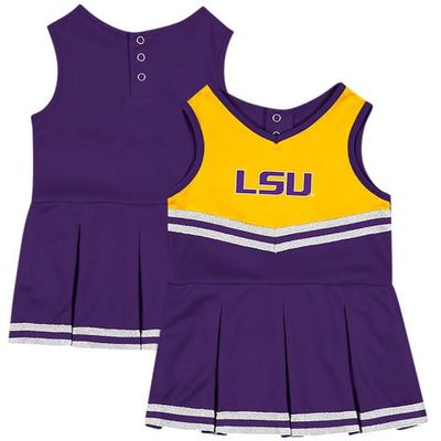 Girls Infant Colosseum Purple LSU Tigers Time For Recess Cheer Dress