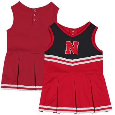 Girls Infant Colosseum Scarlet Nebraska Huskers Time For Recess Cheer Dress