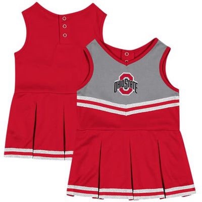 Girls Infant Colosseum Scarlet Ohio State Buckeyes Time For Recess Cheer Dress