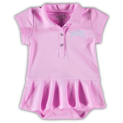 Girls Infant Garb Pink Ohio State Buckeyes Caroline Cap Sleeve Polo Bodysuit