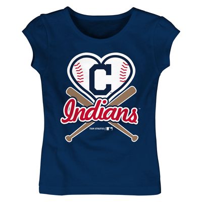 Girls Infant Navy Cleveland Indians Jersey T-Shirt