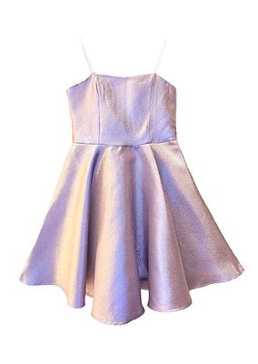 Girl's Iridescent Glitter Fit-And-Flare Strapless Dress