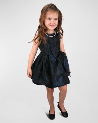 Girl's Iridescent Side Bow Dress, Size 7-14